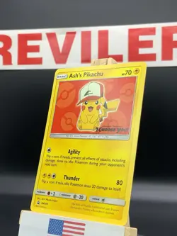 Pokemon Ash's Pikachu SM109 Movie Exclusive Black Star Promo - NM - Image 3