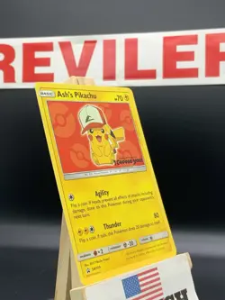 Pokemon Ash's Pikachu SM109 Movie Exclusive Black Star Promo - NM - Image 5
