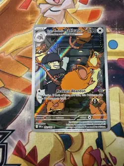 Pokemon TCG Team Rocket's Raticate 202/182 IR Sv10: Destined Rivals Near Mint - Image 1