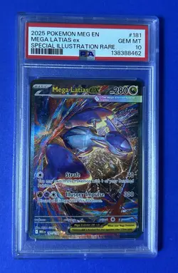 2025 Pokemon Meg En Mega Latias ex Special Illustration Rare #181 PSA 10 GEM MT - Image 1