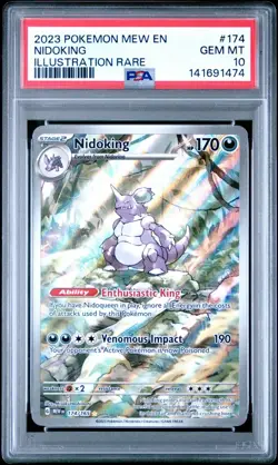 2023 Pokemon MEW EN 151 Nidoking Illustration Rare #174 PSA 10 GEM MINT - Image 1