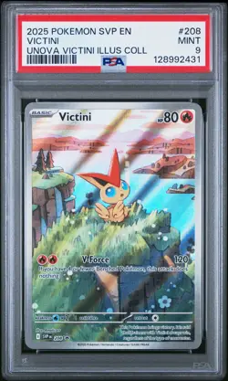 2025 POKEMON SVP PROMO UNOVA VICTINI ILLUSTRATION COLLECTION #208 VICTINI PSA 9 - Image 1
