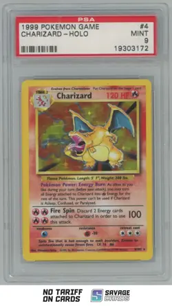 1999 Pokemon Holo Charizard PSA 9 #4/102 - Image 1