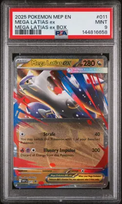 2025 POKEMON MEP EN-ME BLACK STAR PROMO MEGA LATIAS EX BOX MEGA LATIAS EX PSA 9 - Image 1