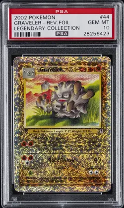2002 POKEMON LEGENDARY COLLECTION #44 GRAVELER-REVERSE FOIL PSA 10 - Image 1