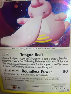 Lickilicky 12/132 Secret Wonders Holo Bleed 2007 Rare Pokemon Card - Image 4