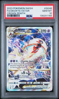 PSA 10 Gem Mint Pokemon Crown Zenith Deoxys VSTAR GG46 Full Art - Image 1