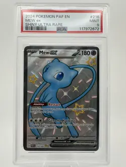Pokemon Mew ex SV: Paldean Fates 216/091 PSA 9 Holo Shiny Ultra Rare English - Image 2