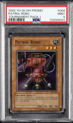 2002 YU-GI-OH! PROMO TP1-TOURNAMENT PACK 1 #004 PATROL ROBO PSA 9 - Image 1