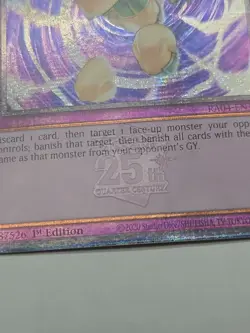 Karma Cut Quarter Century Secret Rare RA04-EN128 Yugioh - Image 2