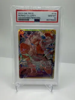 2024 ONE PIECE PRB01 OP05-119 SECRET RARE ALT ART MONKEY D. LUFFY PSA 10 OPTCG - Image 1
