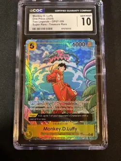 Monkey D Luffy Op07-109 Super Rare - Treasure Rare CGC 10 EN - Image 1