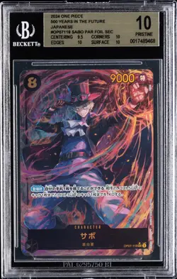 2024 ONE PIECE 500 YEARS IN THE FUTURE JPN PAR FOIL SEC #OP07118 SABO BGS 10 - Image 1