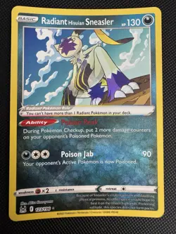 Pokemon Card Radiant Hisuian Sneasler 123/196 Sword & Shield Lost Origin - Image 1