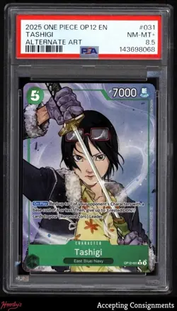 2025 One Piece Card Game Legacy of the Master #OP12031 Tashigi ALT ART PSA 8.5 - Image 1