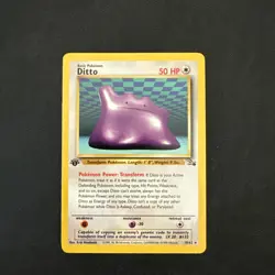DITTO - 18/62 - 1st Edition Fossil - Rare - Pokemon Card - NM - Image 1