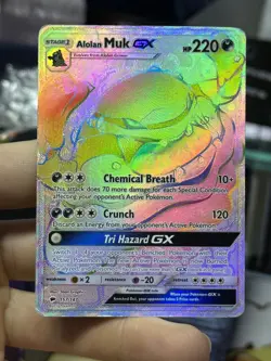 Alolan Muk GX 157/147 Burning Shadows 2017 Secret Rainbow Pokemon Card TCG - Image 3