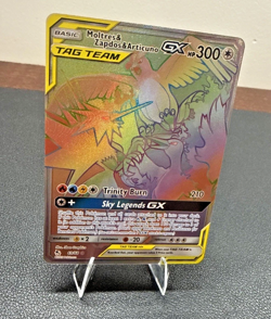 2019 Moltres & Zapdos & Articuno GX NM Rainbow 69/68 Hidden Fates Pokemon Card - Image 2