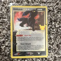 Pokemon Umbreon Gold Star Holo 70HP Umbreon Star 17/17 Pokemon 2007 Card - Image 1