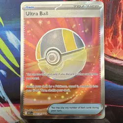 Pokemon Ultra Ball Trainer Item Full Art Secret Rare Foil Card ASC 264/217 - Image 1