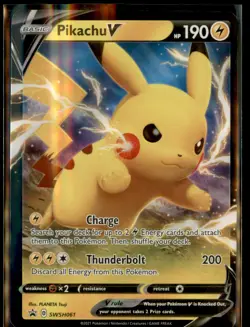 Pikachu V - Pokemon SWSH: Sword & Shield Promo Cards SWSH061 - Image 1