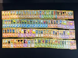 Pokemon WOTC 100 Card Lot Snorlax Tin Base Fossil Jungle Gym Rocket Neo - Image 2