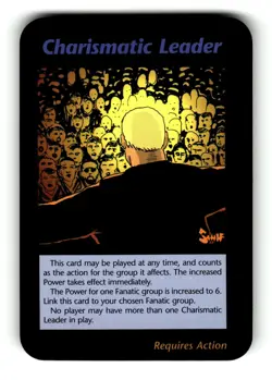 Charismatic Leader Base Set card INWO Illuminati New World Order Game - Image 1
