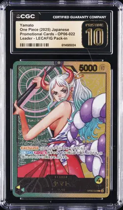 2025 ONE PIECE JAPANESE PROMO CARD LEADER LECAFIG PACK-IN YAMATO CGC 10 PRISTINE - Image 1