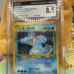 CGC 8.5 Feraligatr 1999 Neo Premium File Japanese 160 Holo Pokemon Card - Image 4