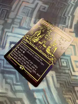 MTG Foil Borderless Cavern of Souls Neon Yellow Ink 0410b NM Unplayed Ixalan - Image 5