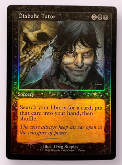 MTG Diabolic Tutor (Retro Frame Foil) | WPN & Gateway Promos NM - Image 1