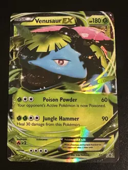 Venusaur EX XY28 Pokemon XY Black Star Promos Ultra Rare Holo Damage - Image 1