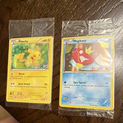 Pokemon TCG Lot (2) - Toys 'R' Us Promo Pikachu 26/83 & Magikarp 22/83 Holo - Image 1