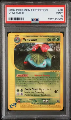 2002 POKEMON EXPEDITION #68 VENUSAUR PSA 9 - Image 1