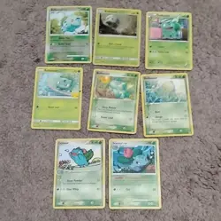 Pokemon TCG 8 Card Lot Bulbasaur & Ivysaur Basic Stage 1 Regular English - Image 1