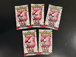 Lot of 5 Pokemon TCG Scarlet & Violet 151 Packs, New, Factory Sealed 🍀 - Image 1