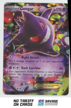 2014 Pokemon XY Phantom Forces Holo Gengar EX #34/119 - Image 1