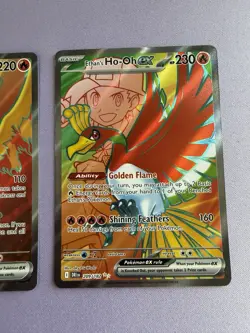 Pokemon Destined Rivals Team Rocket's Moltres EX & Ethan's Ho-Oh EX Near Mint - Image 3