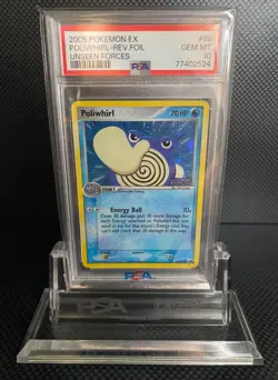Pokemon Poliwhirl Unseen Forces Reverse Holo PSA 10 - Image 1