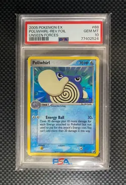 Pokemon Poliwhirl Unseen Forces Reverse Holo PSA 10 - Image 2