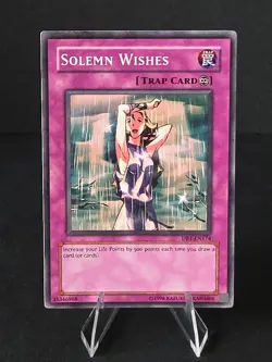 Yugioh! Trap Solemn Wishes - DB1-EN174 - Common - Unlimited Edition NM - Image 1