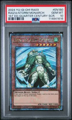 2024 YU-GI-OH! RA03-QUARTER CENTURY BONANZA RAIZA THE STORM MONARCH PSA 10 - Image 1