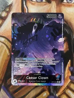 One Piece OP10-002 Caesar Clown Alt Art Leader Royal Bloodline English - NM - Image 1