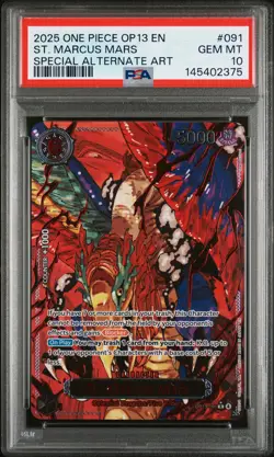 2025 ONE PIECE CARRYING ON HIS WILL SPECIAL ALT ART ST. MARCUS MARS PSA 10 - Image 1