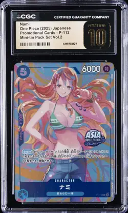 2025 ONE PIECE JAPANESE PROMO CADS MINI-TIN PACK SET VOL. 2 NAMI CGC 10 PRISTINE - Image 1