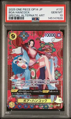 2025 ONE PIECE JPN OP14-THE AZURE SEA'S SEVEN ALT ART #112 BOA HANCOCK PSA 10 - Image 1