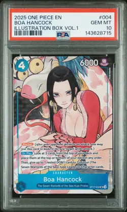 2025 ONE PIECE PROMOS ILLUSTRATION BOX VOL.1 #004 BOA HANCOCK PSA 10 - Image 1