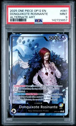 2025 ONE PIECE OP12-LEGACY OF THE MASTER #061 DONQUIXOTE ROSINANTE PSA 9 - Image 1