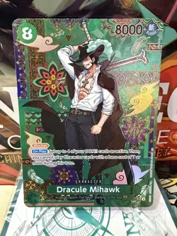 Dracule Mihawk - OP12-030 (SP) OP12-030 The Azure Sea's Seven (OP14) Foil - Image 1