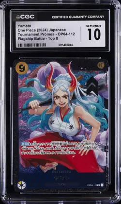 2024 ONE PIECE JPN TOURNAMENT PROMOS FLAGSHIP BATTLE TOP 8 YAMATO CGC 10 GM - Image 1